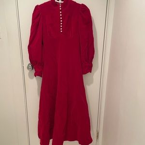 Vintage Red Velvet Dress
